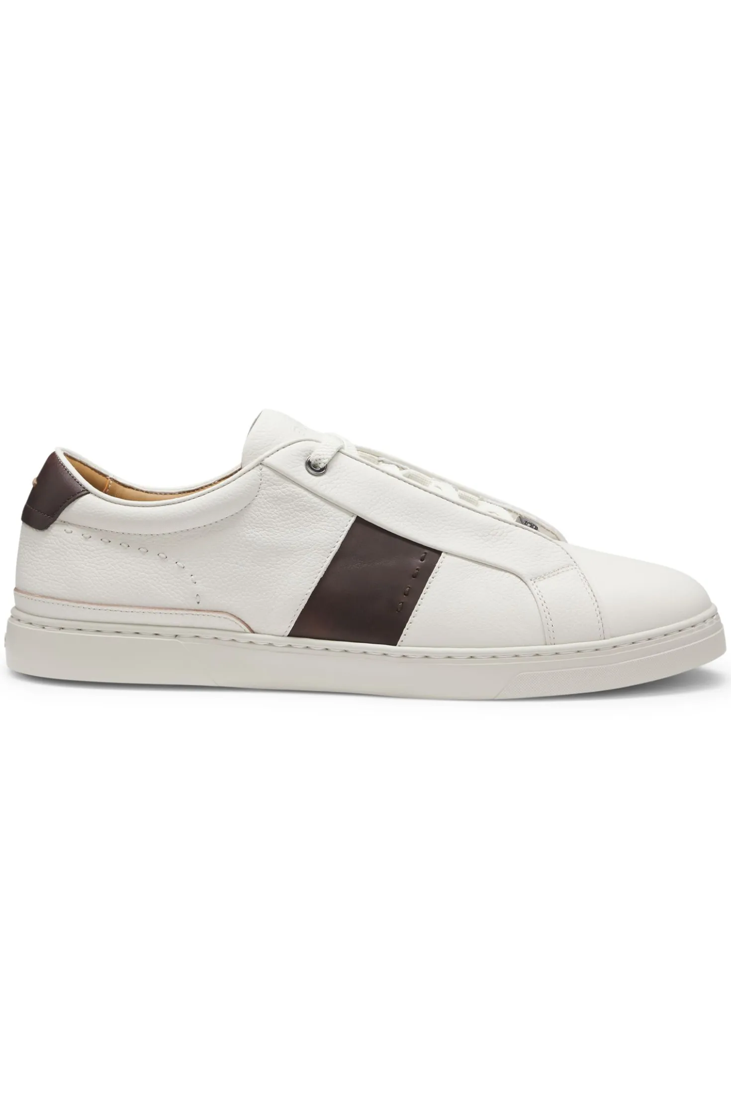 Gary leather trainers with contrast side panel