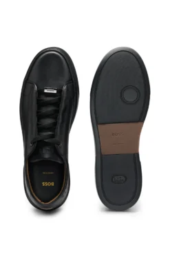 Gary trainers in brushed leather with elastic laces