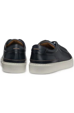 Gary trainers in brushed leather with elastic laces