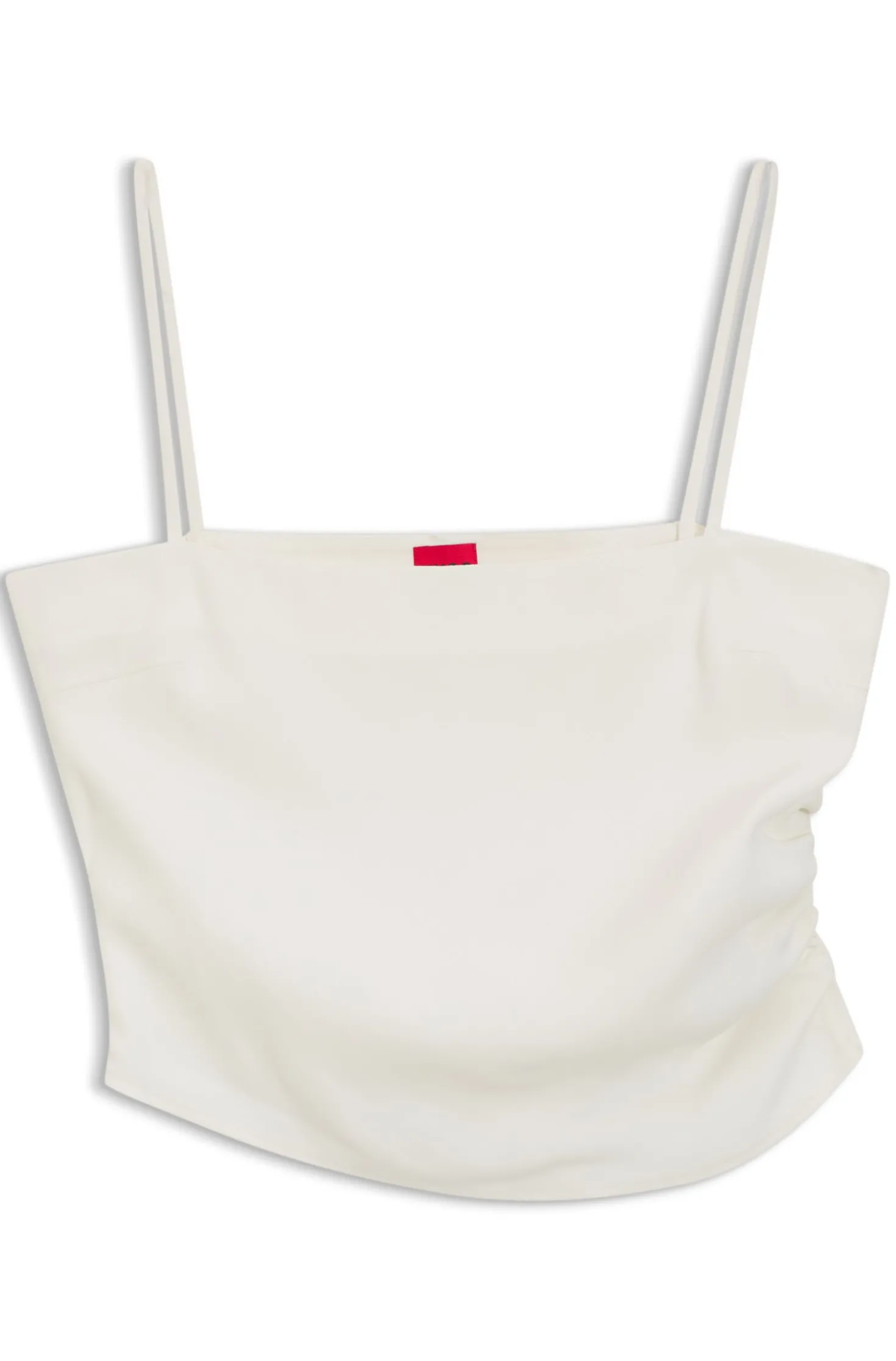 Gathered bandeau top with straps