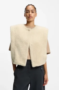 Gilet in plush teddy