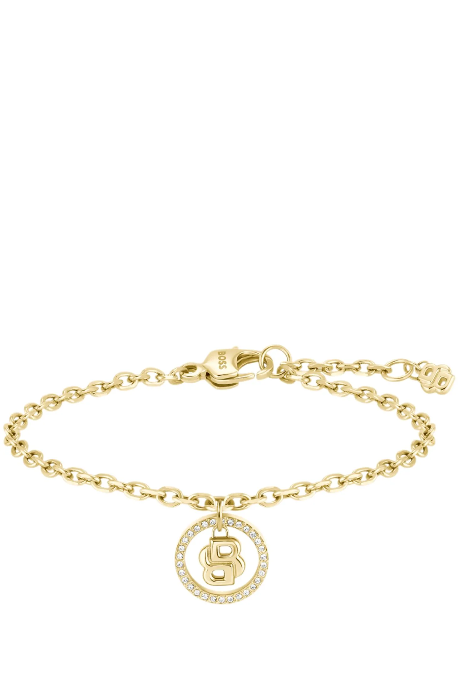 Gold-tone bracelet with Double B monogram charm