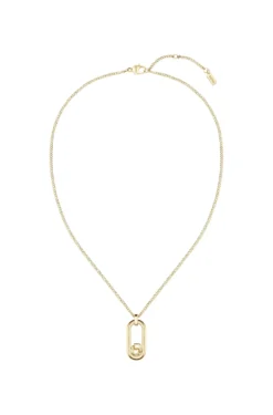 Gold-tone chain necklace with Double B monogram pendant