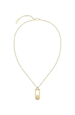 Gold-tone chain necklace with Double B monogram pendant