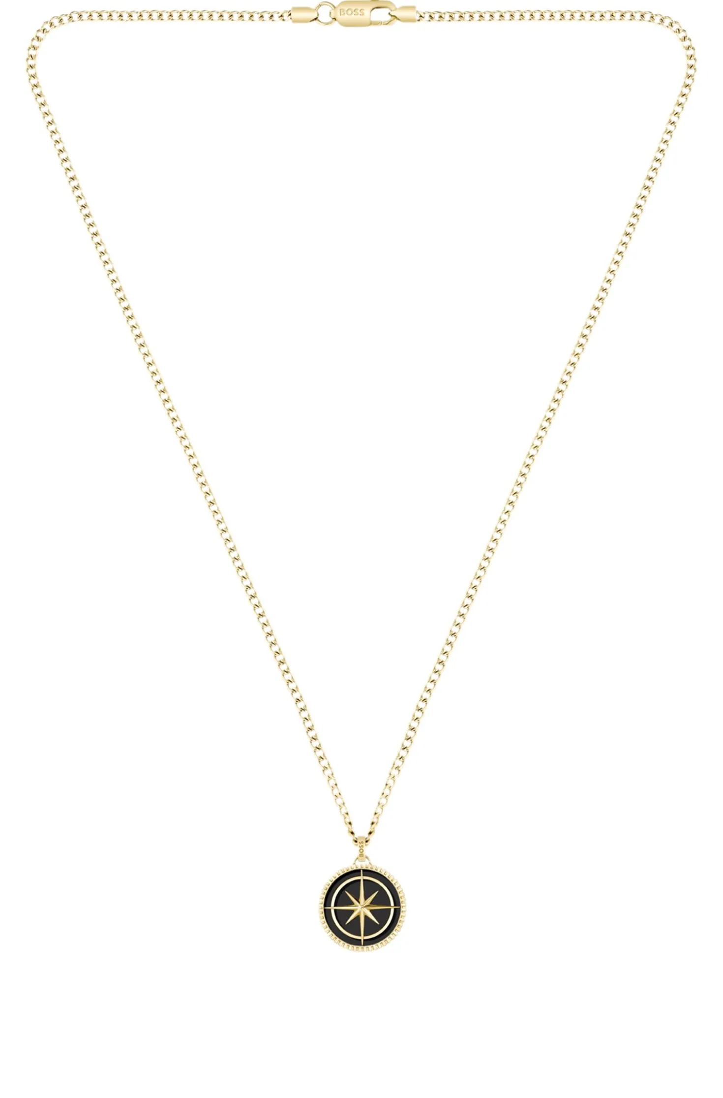 Gold-tone necklace with medallion pendant