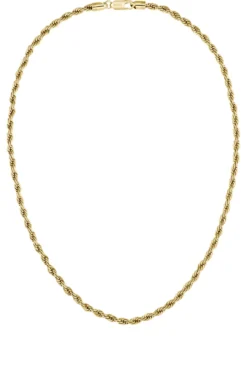 Gold-tone necklace with rope-style chain