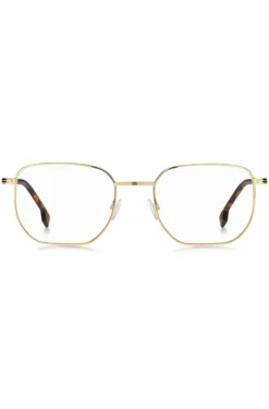 Gold-tone optical frames with Havana end tips