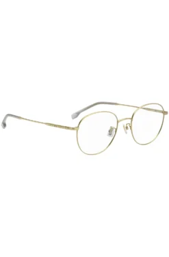 Gold-tone optical frames with tubular temples