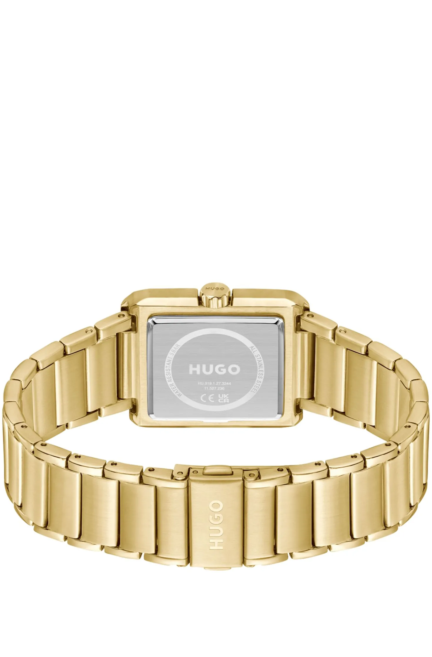 Gold-tone watch with link bracelet