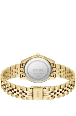Graceful Precious crystal-embellished watch in gold-tone steel