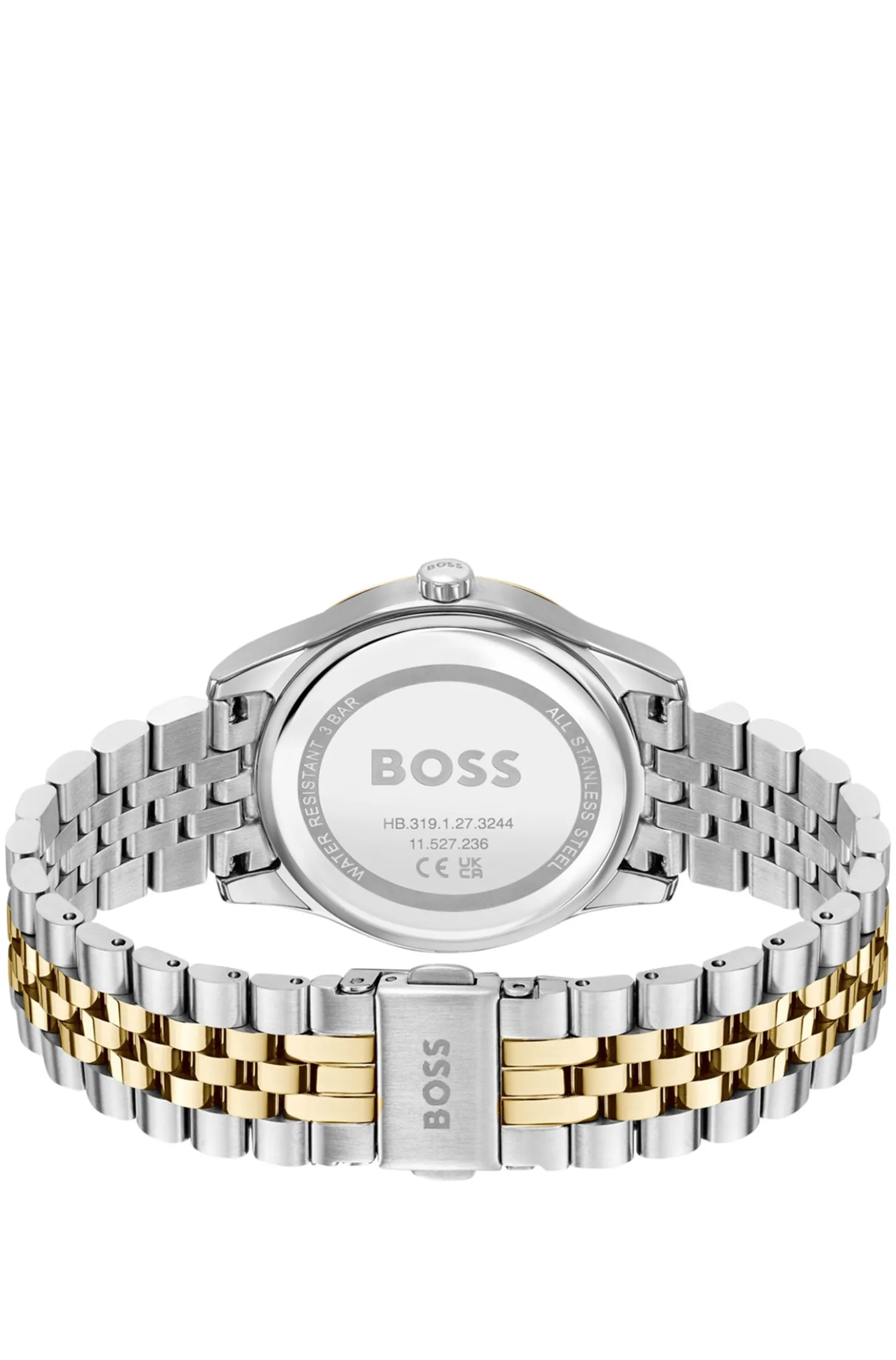 GRACEFUL Two-tone watch with mother-of-pearl inlay