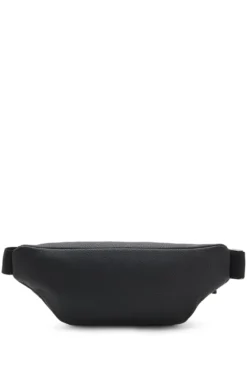 Grained belt bag with logo patch