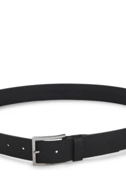 Grained leather belt