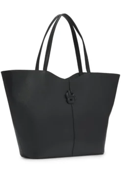 Grained tote bag with Double B monogram
