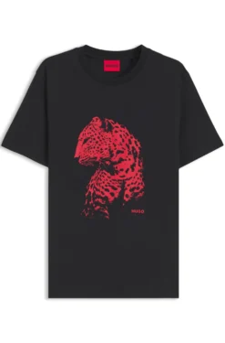 Graphic-print T-shirt in cotton jersey
