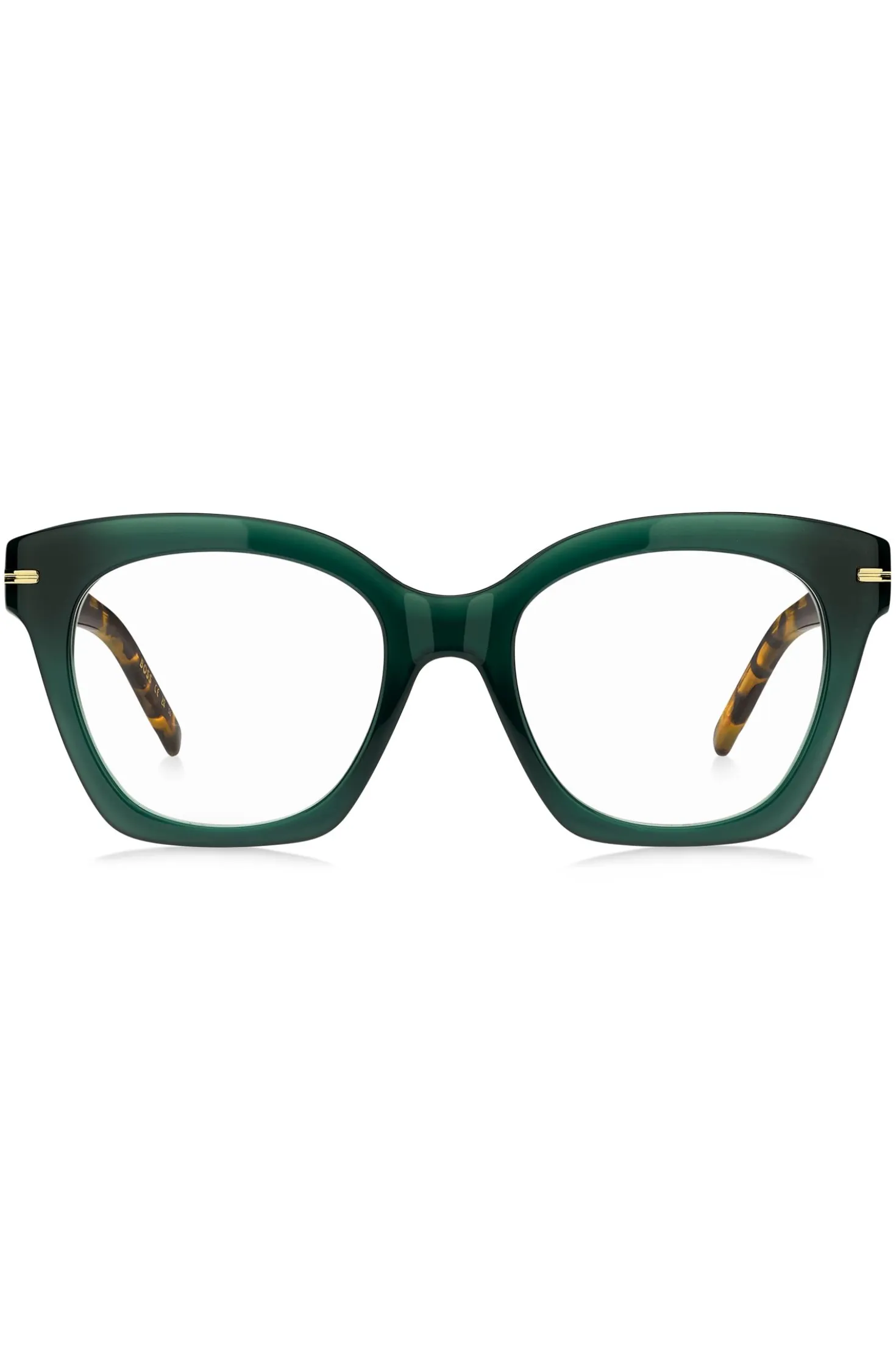 Green-acetate optical frames with Havana temples