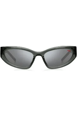 Grey-acetate sunglasses with 3D monogram