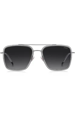 Grey sunglasses with double bridge