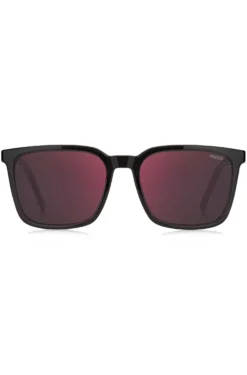 Grey sunglasses with textured temples