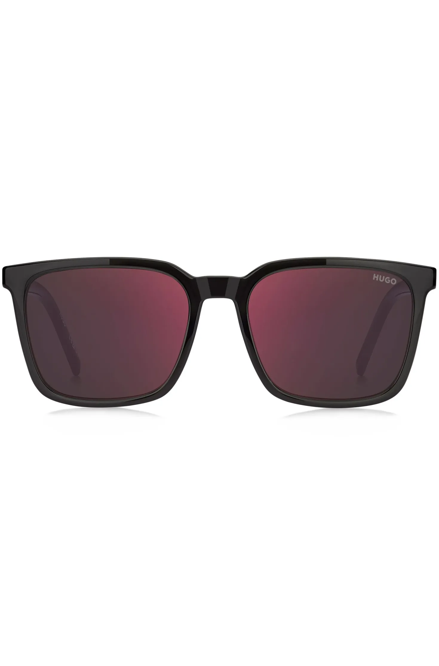 Grey sunglasses with textured temples