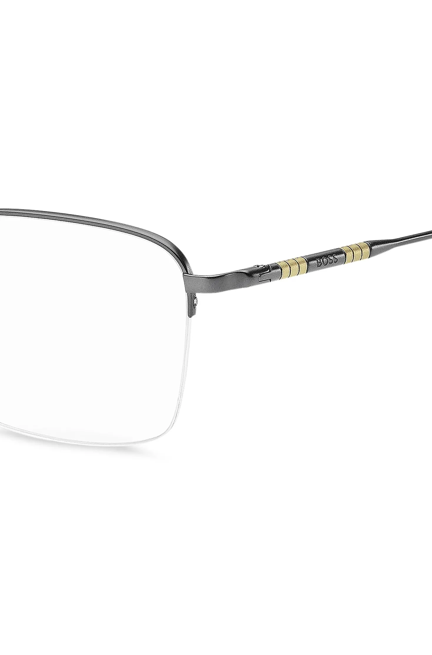 Half-rim optical frames with tubular temples