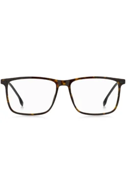 Havana-acetate optical frames with black-steel temples