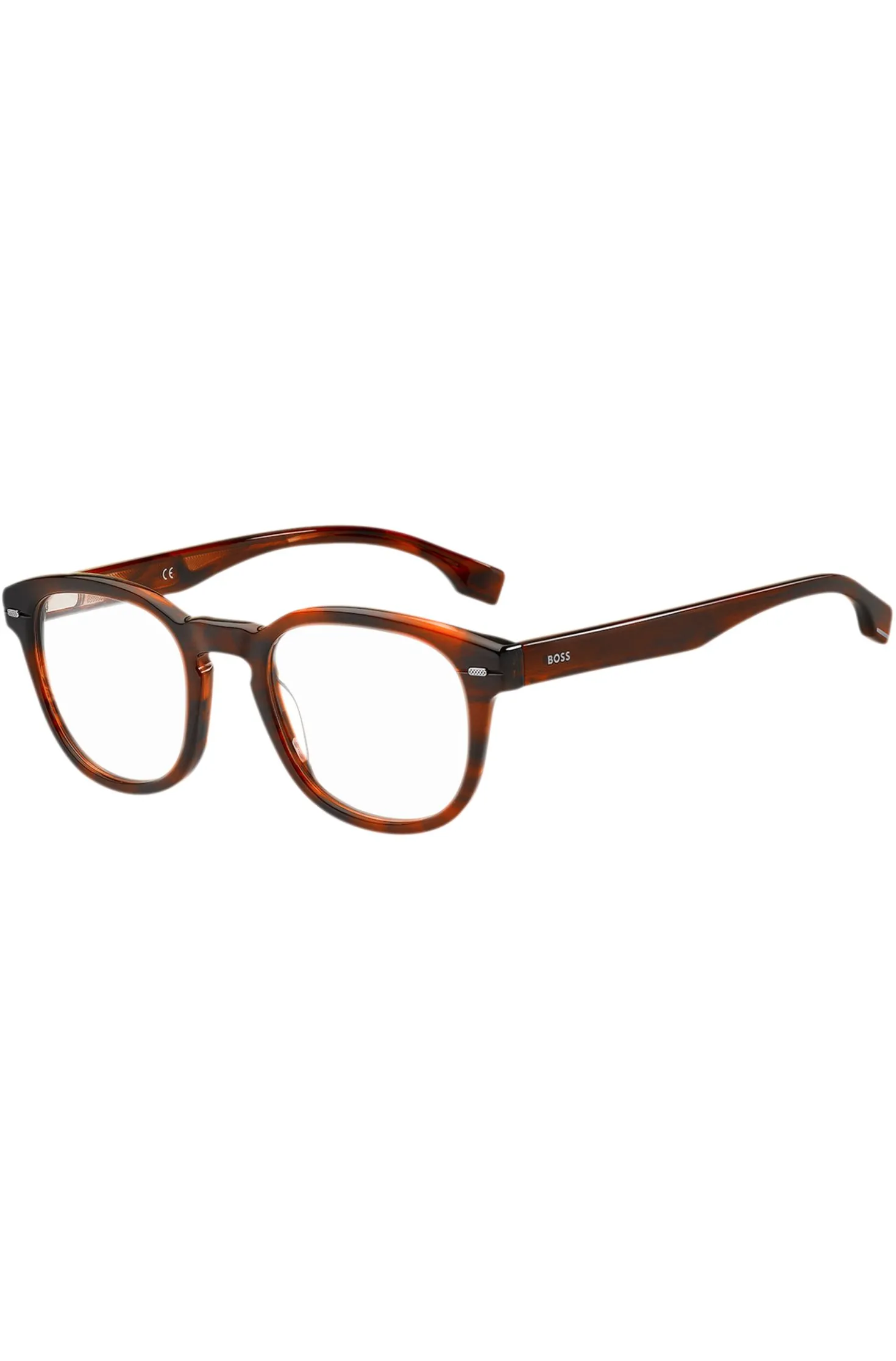Havana-acetate optical frames with metal rivets