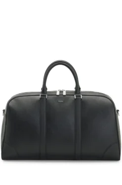 Holdall with silver-tone hardware