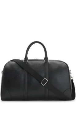 Holdall with silver-tone hardware