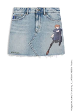 HUGO x Jujutsu Kaisen denim skirt with Nobara print