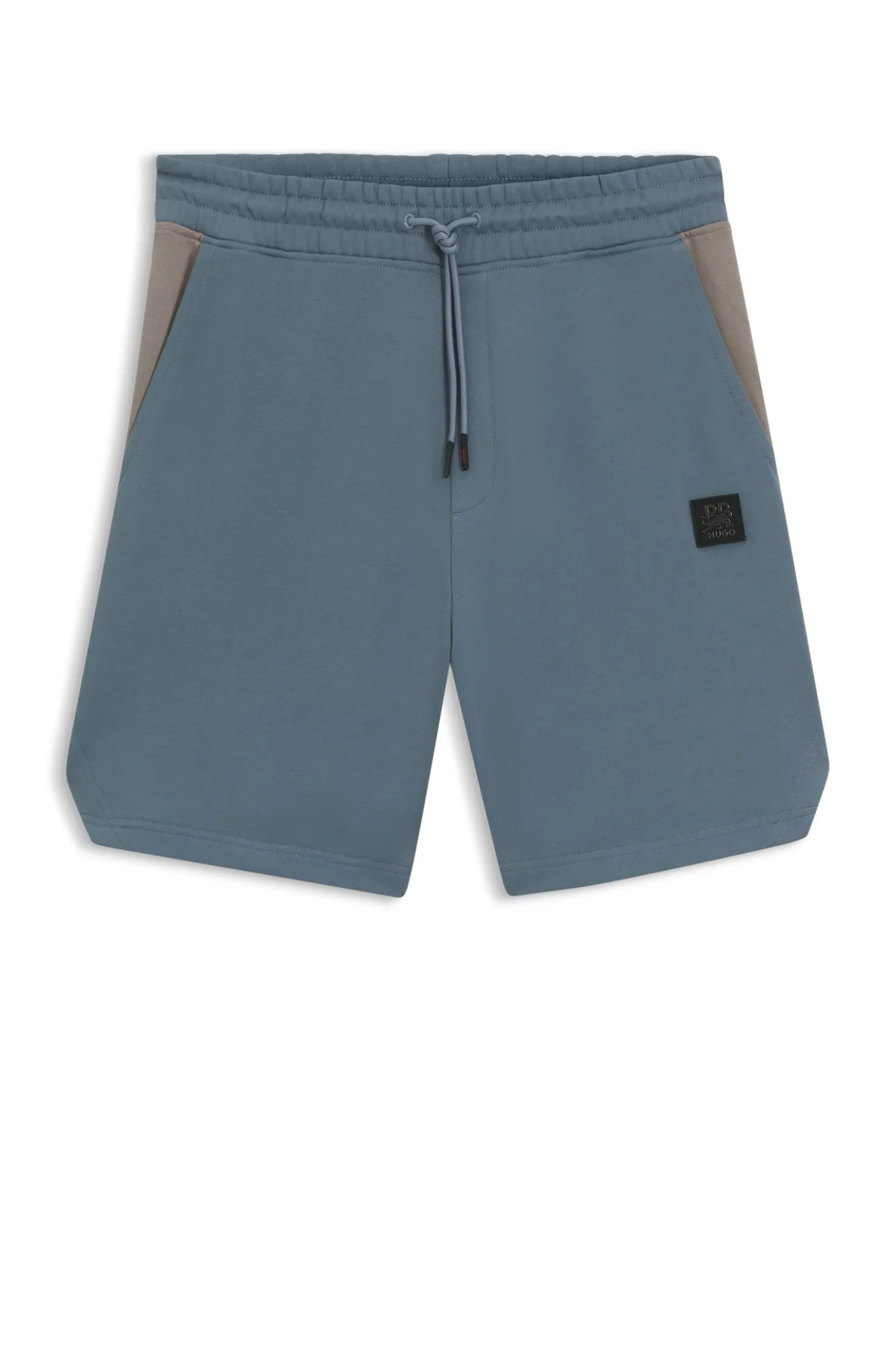 HUGO x RB cotton-terry shorts with bull motif