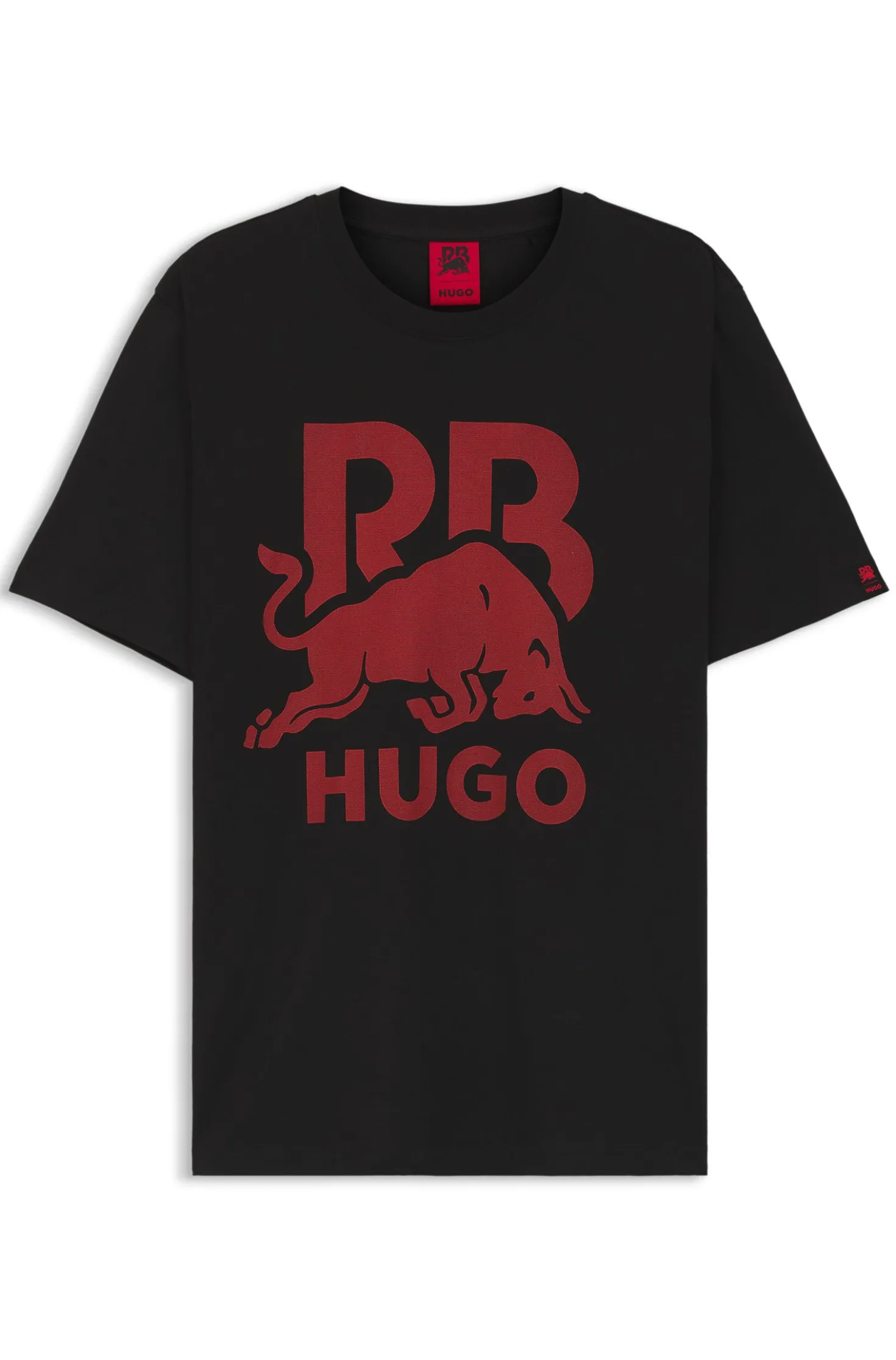 HUGO x RB cotton T-shirt with bull motif