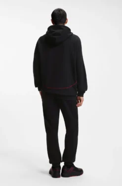 HUGO x RB stretch-cotton hoodie with bull motif