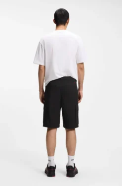 HUGO x RB stretch-cotton shorts with bull motif