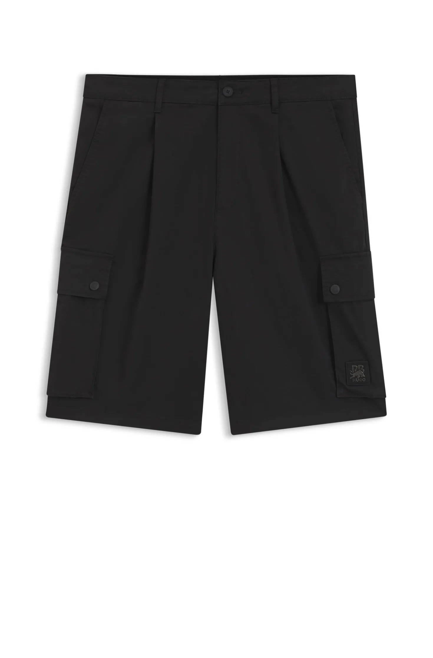 HUGO x RB stretch-cotton shorts with bull motif