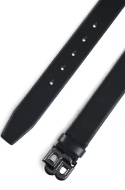 Italian-leather belt with Double B monogram buckle