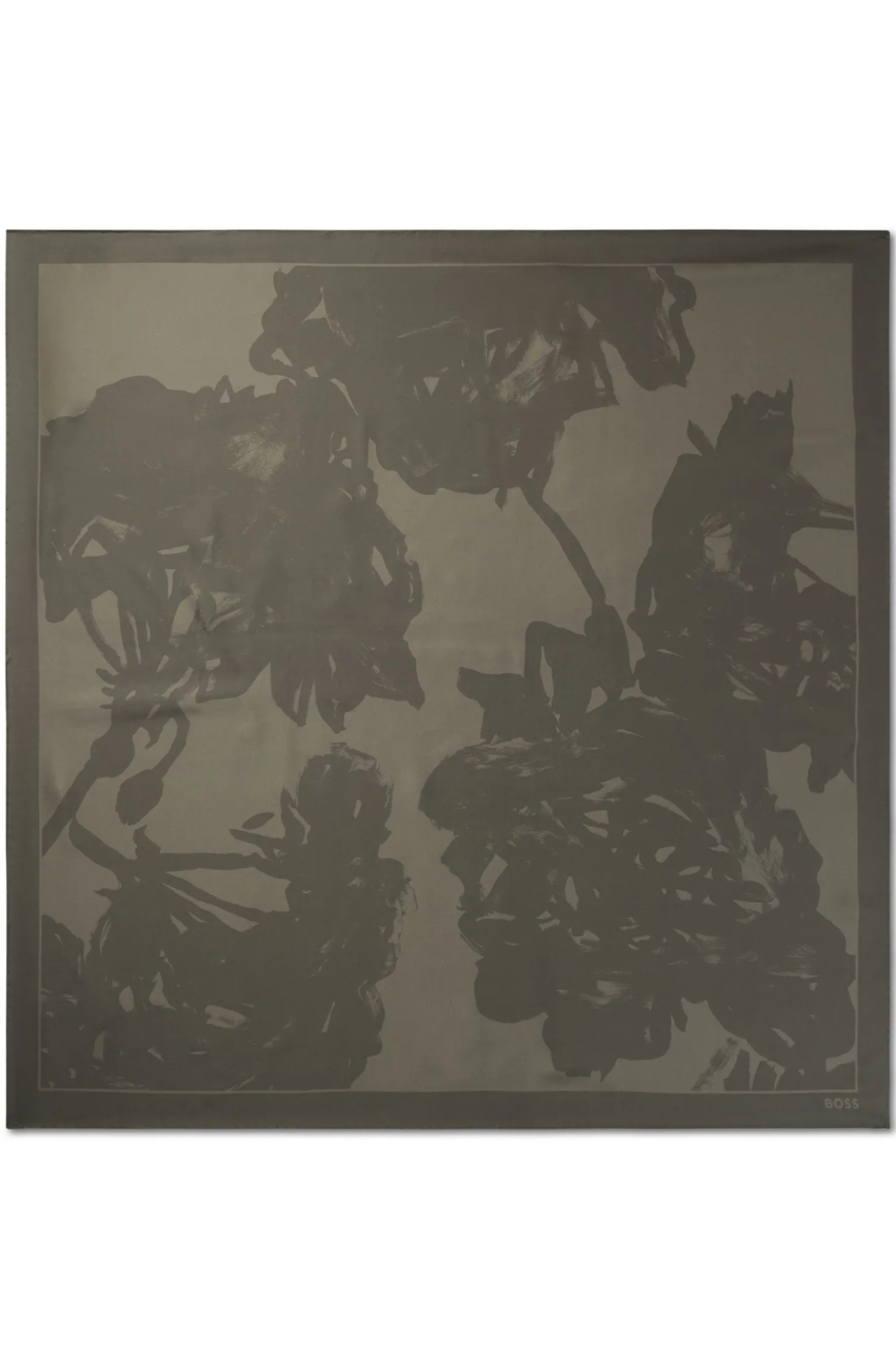 Italian-made scarf in printed silk twill