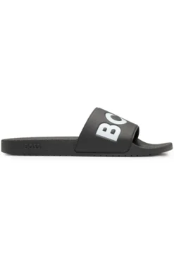Italian-made slides with large logo detail