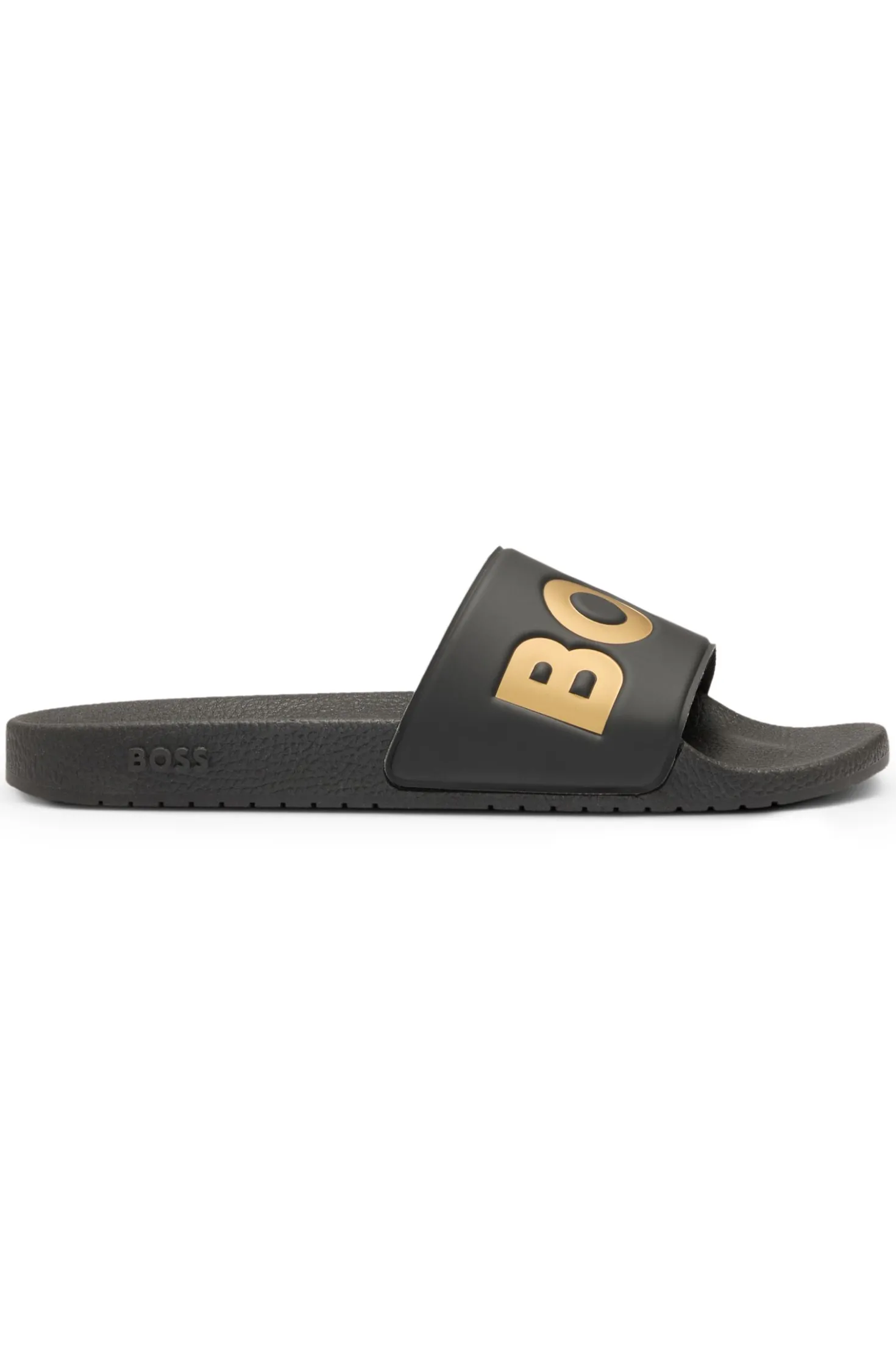 Italian-made slides with large logo detail