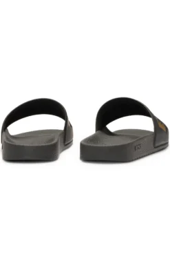 Italian-made slides with large logo detail