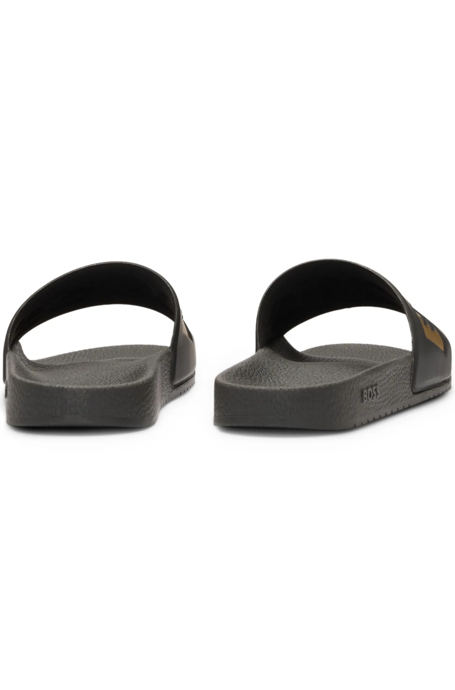 Italian-made slides with large logo detail