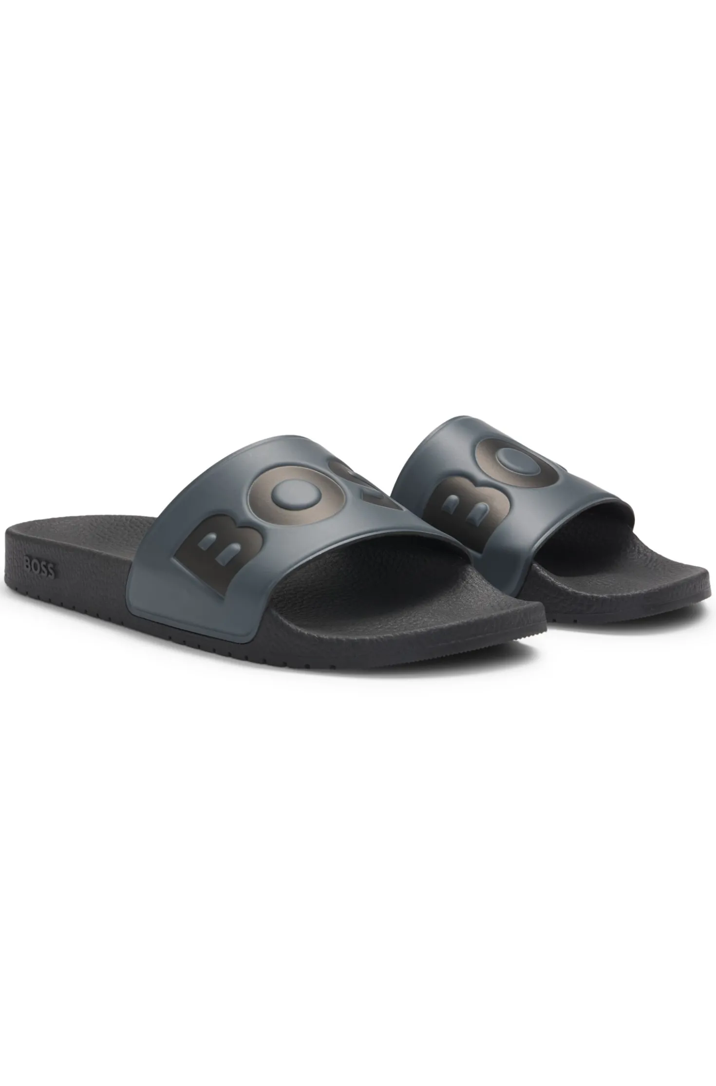Italian-made slides with large logo detail