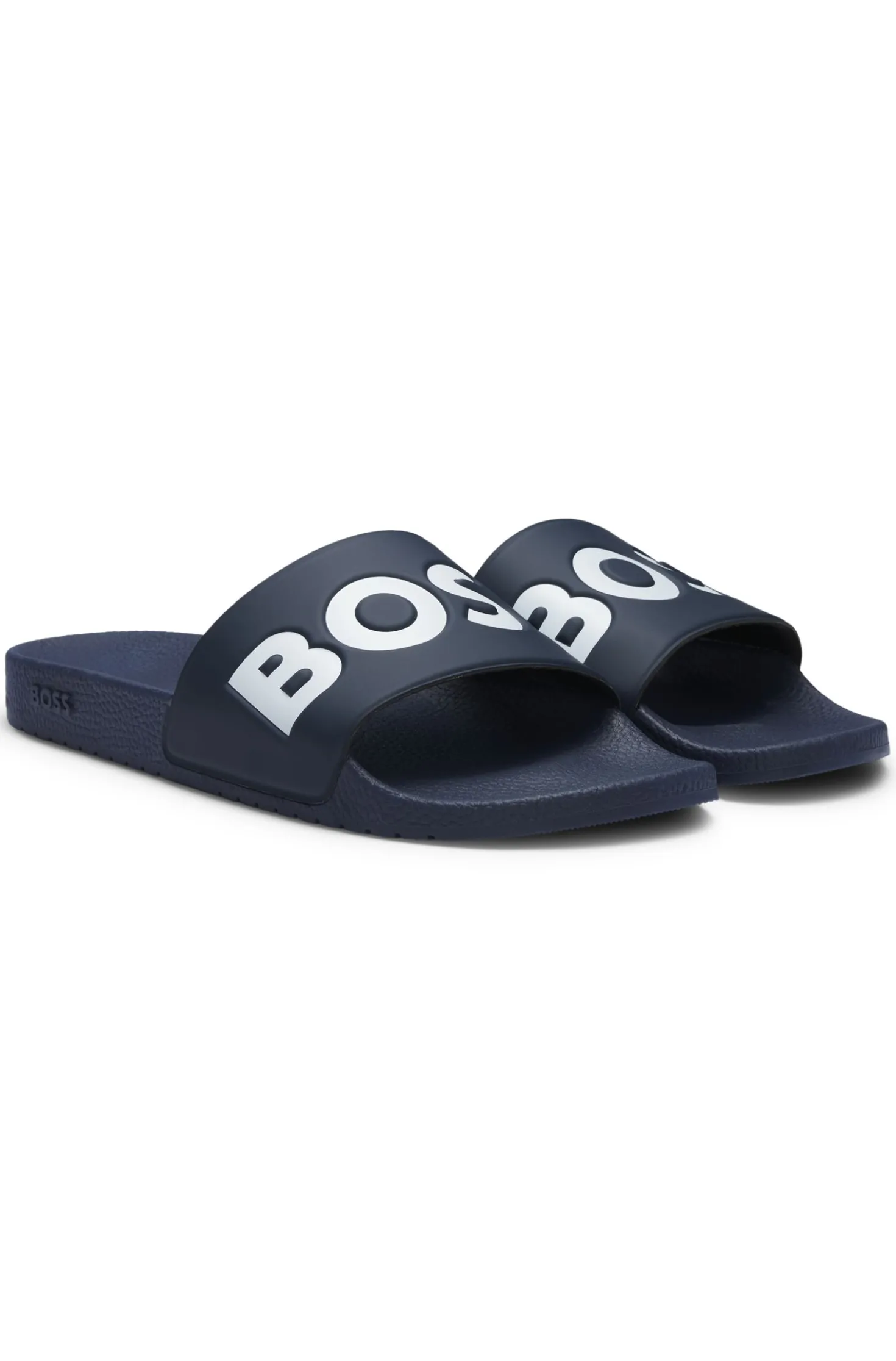 Italian-made slides with large logo detail