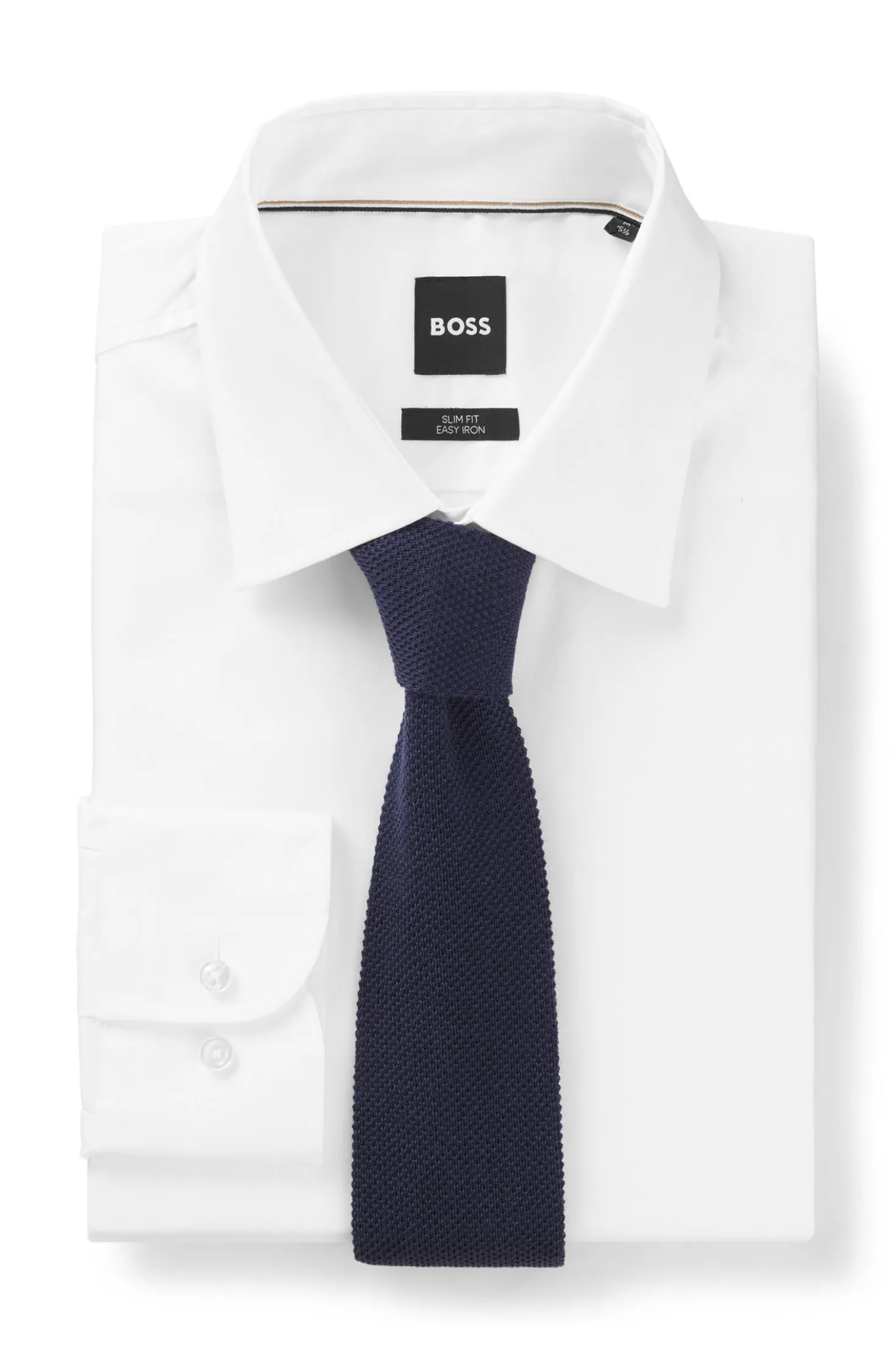 Jacquard-patterned tie in pure wool
