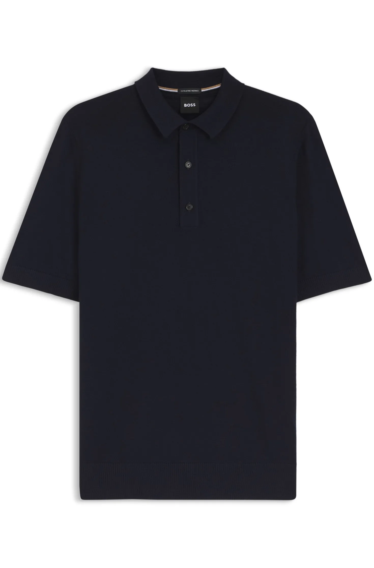 Knit polo in virgin wool