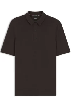 Knit polo in virgin wool