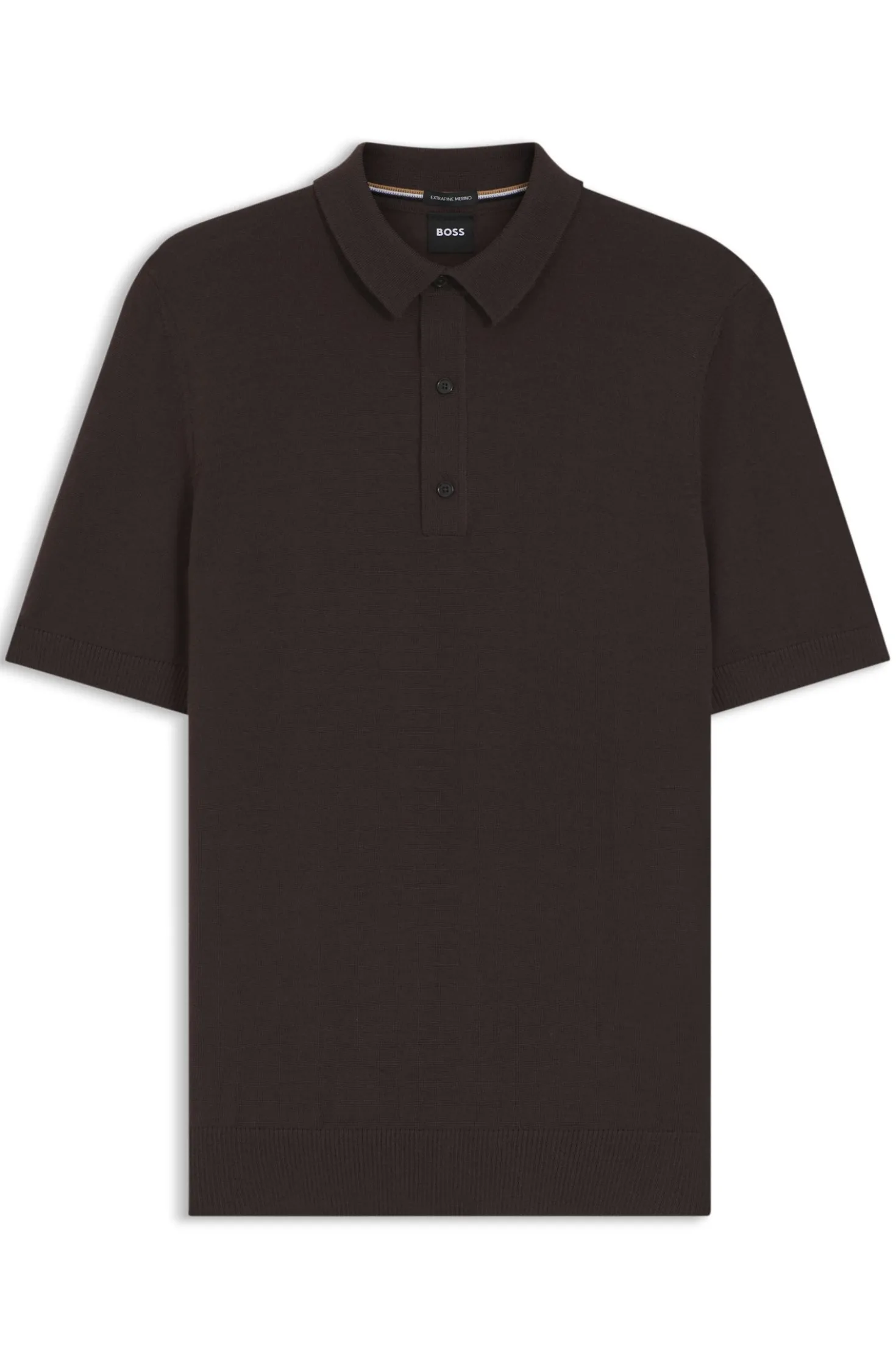 Knit polo in virgin wool