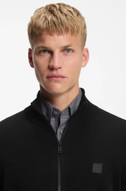 Knitted jacket in cotton and cashmere