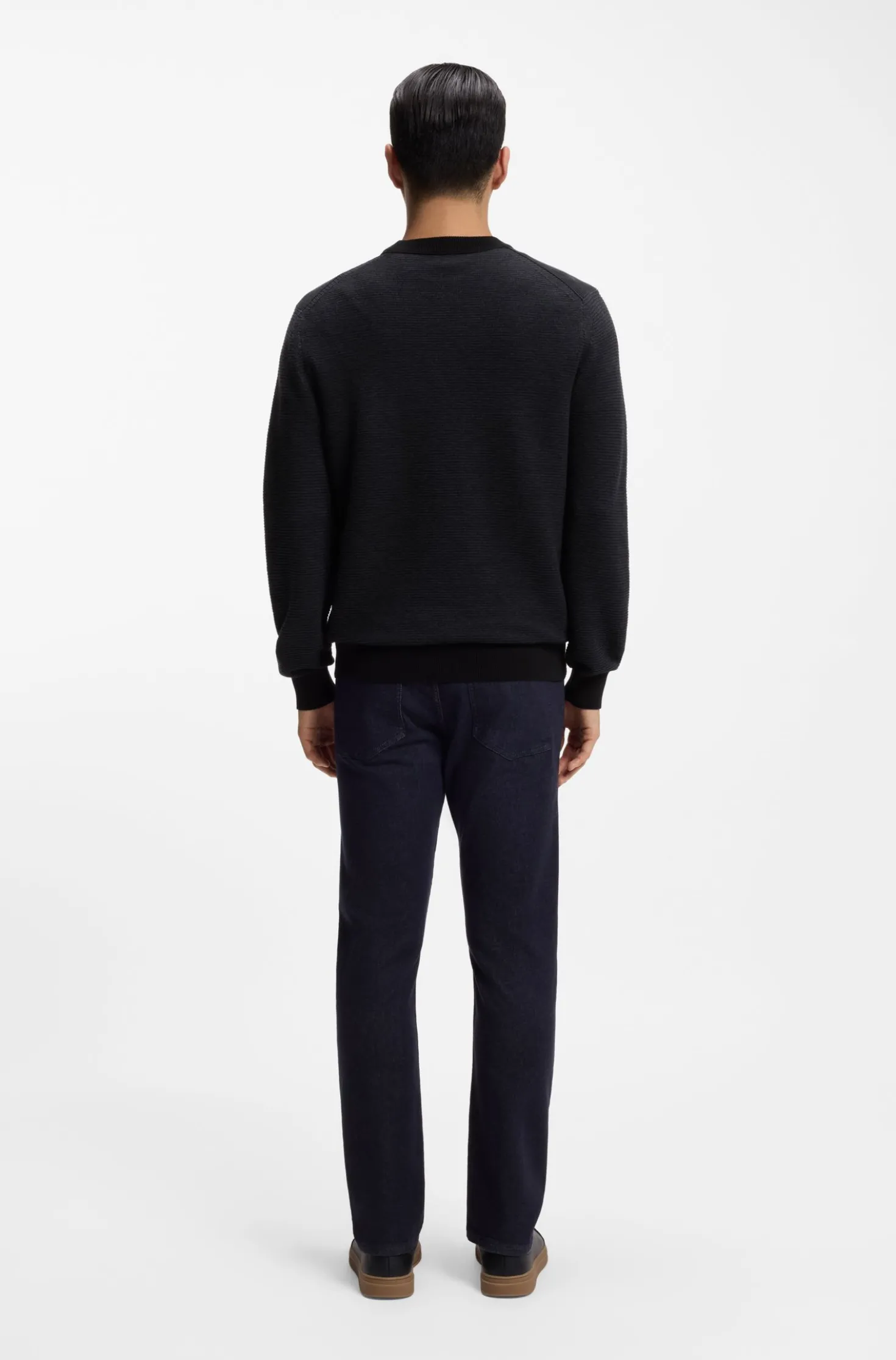 Knitted sweater in a cotton blend