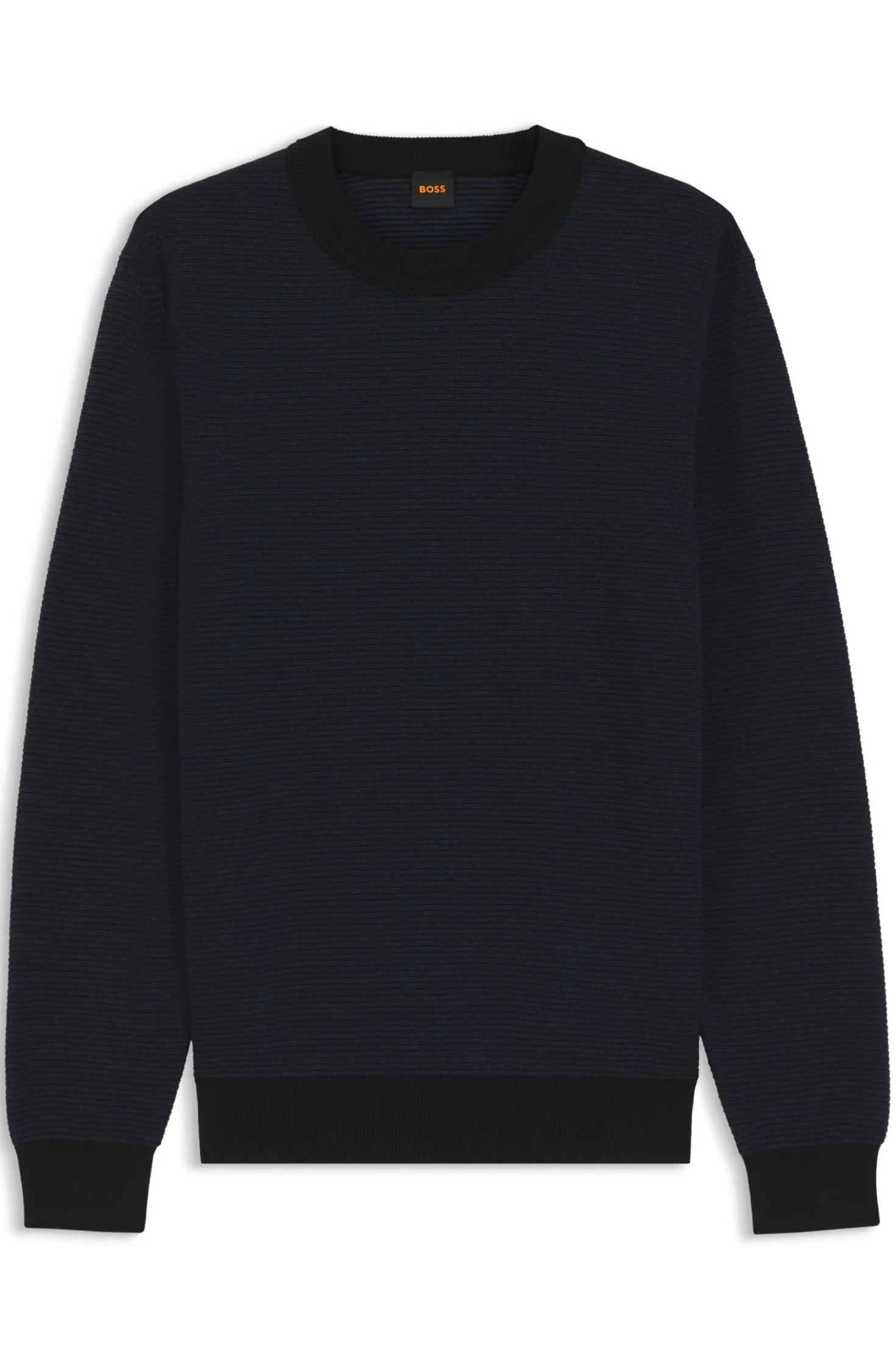Knitted sweater in a cotton blend